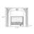 Burlywood + White Manufactured Wood Freestanding Fireplace