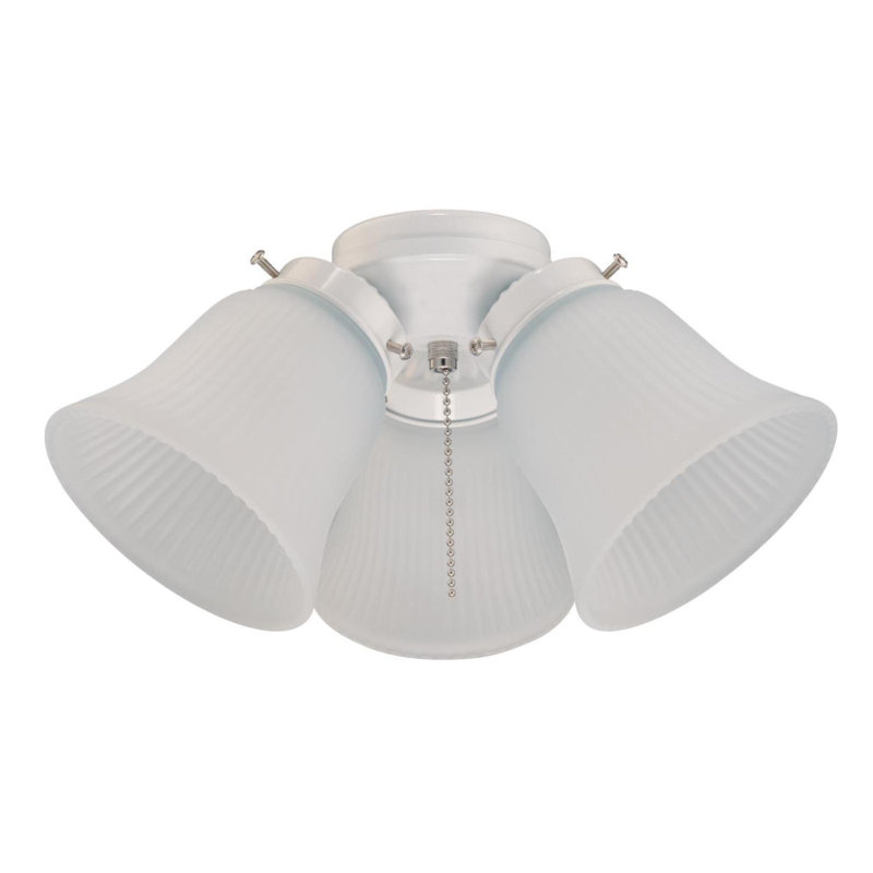 12.75'' 3 - Light Branched Ceiling Fan Light Kit, White