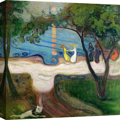 Dance On The Beach by Edvard Munch - Wrapped Canvas Print