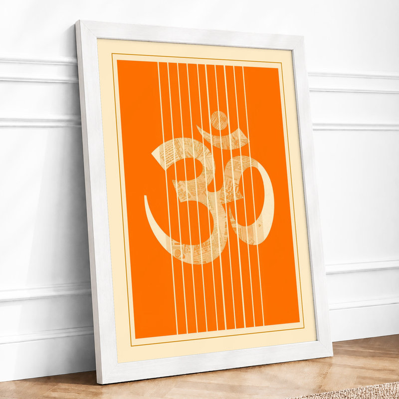 Om In White Minimalist - Print, A4 - 29.7 x 21.0 cm, White