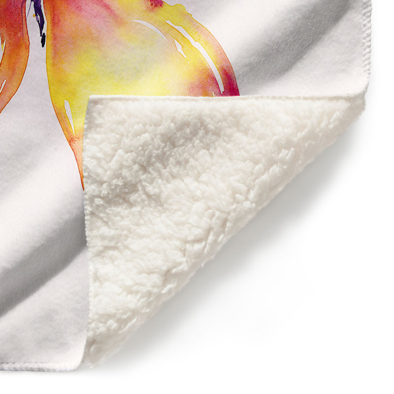 Couverture sherpae fantaisie i floral, l 68 po x L 80 po