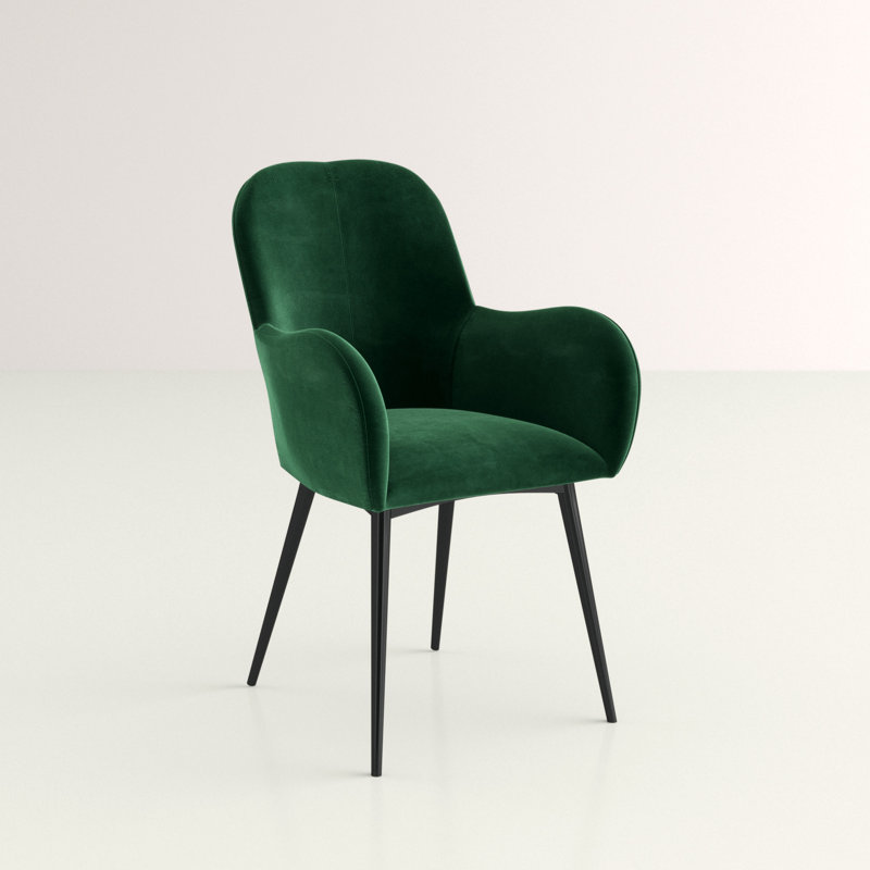 Velvet Armchair, Green Velvet