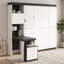 Lit escamotable double pleine grandeur avec bureau, tablettes de rangement et armoires-1062663809