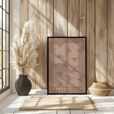 Brown Bauhaus Composition Poster II Canvas Print 