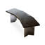 Bureau rectangulaire moderne en bois massif noir-1590348265