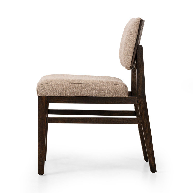 Carlo Upholstered Dining Chair, Alcala Fawn/Dark Oak