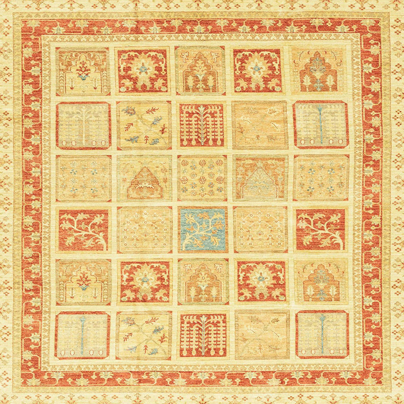 Tapis abstrait moderne 3488, Carré 3 pi