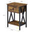 Ensemble de table de chevet moderne et classique orange avec tiroir, conception en X-97773901-97773905