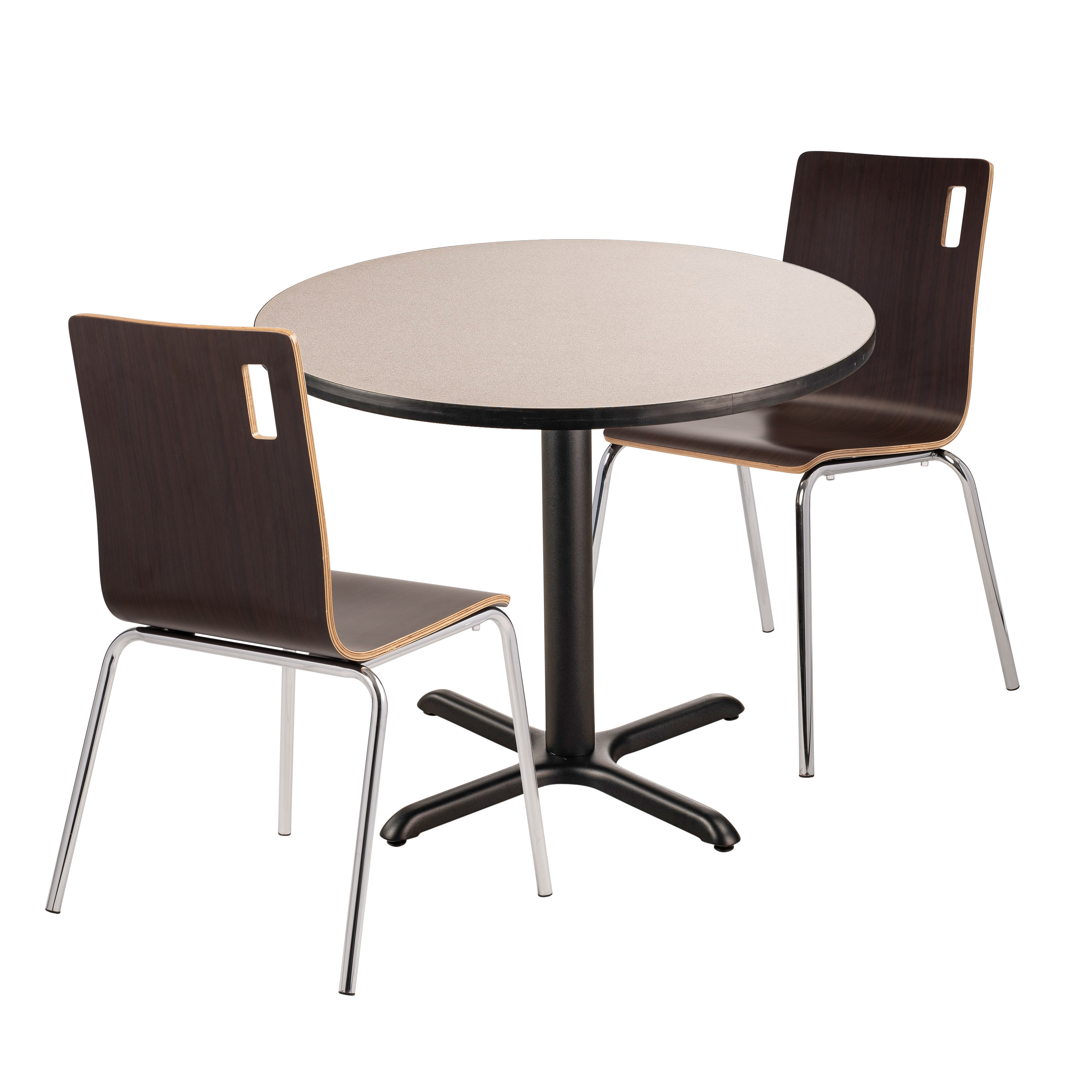 National Public Seating 3 Piece Round Breakroom Table and Chair Set by ...