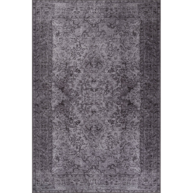 Premium Machine Carpet, 2.5 x 4.9 ft, Grey | 100% Polyester, 1850 g/m² | Pile Height: 0.2 in, Recycled Poly Cotton Underside | Eco-Friendly, Durable, Easy to Maintain | Perfect for Living Room & Office Spaces