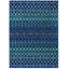 Tapis bleu / ivoire en polypropylène tissé à la machine Briehn-2111420153