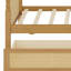 Lit de jour en rotin de style traditionnel avec 2 tiroirs, idéal pour les petites chambres-617587996