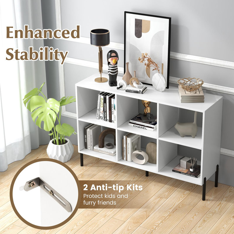 78cm H x 120cm W Cube Bookcase, White