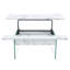 Table basse relevable avec rangement, pieds robustes en verre trempé, conception compacte pour le salon et le bureau-390082455