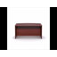 Bureau de direction Bowfront 60 po, finition rouge