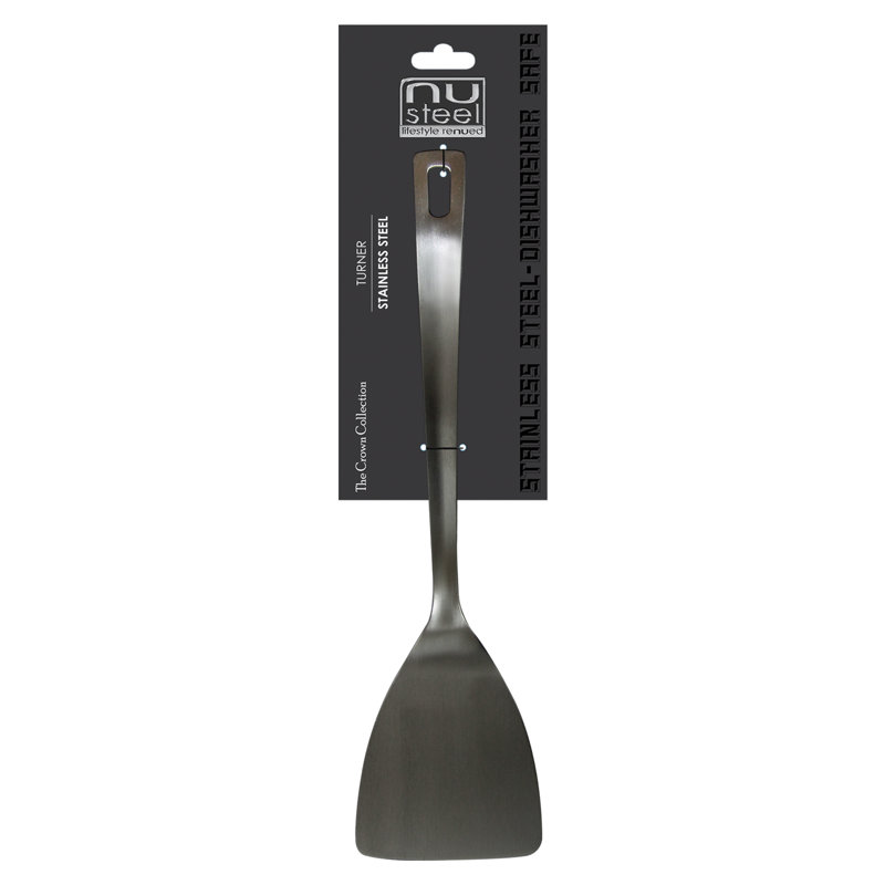 Turner  en acier Crown, H 13 po x l 4 po x P 1,8 po, Nickel noir