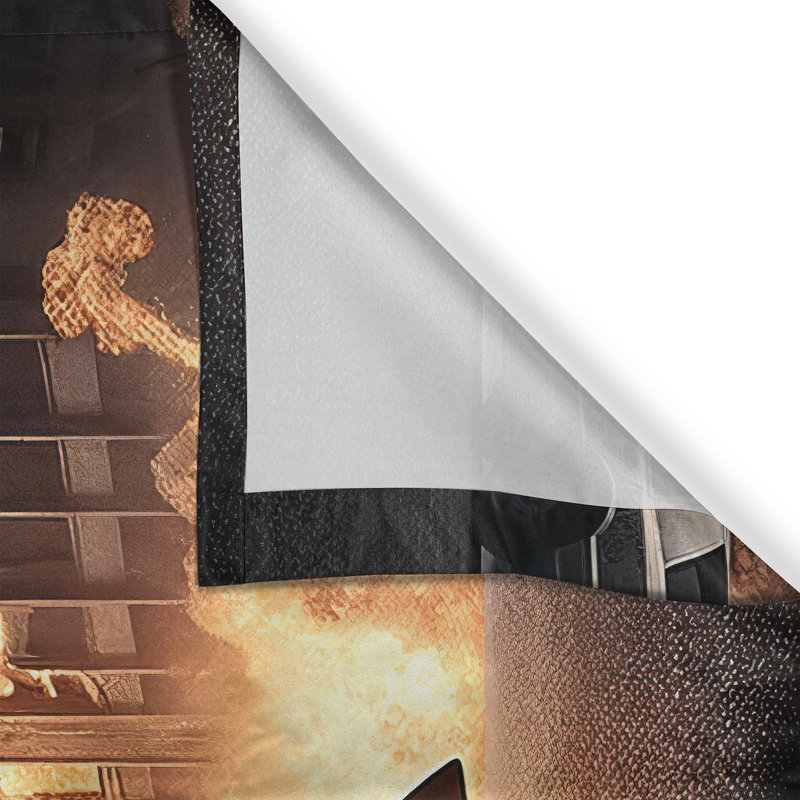 Ambesonne 55'' W Kitchen Curtain (Set of 2)