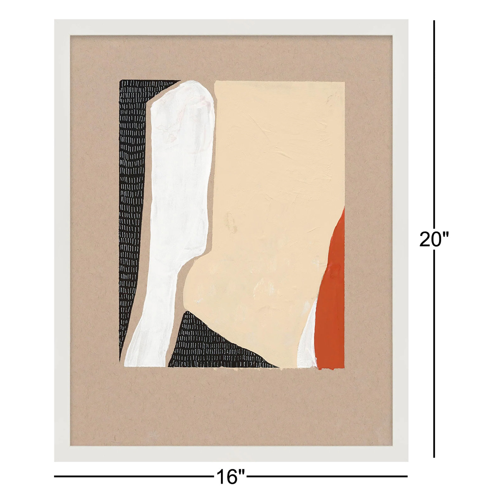 Distant View 2 by Andrea Stokes, 16" W x 20" H, White Framed