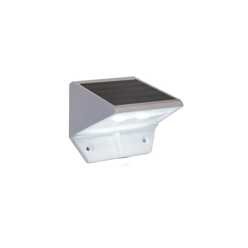 Solar Powered  Integrated LED Deck Light, White