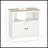Farmhouse Under Sink Bathroom Cabinet With Double Doors, Storage Shelves, And U-Shaped Design For Space Efficiency, White