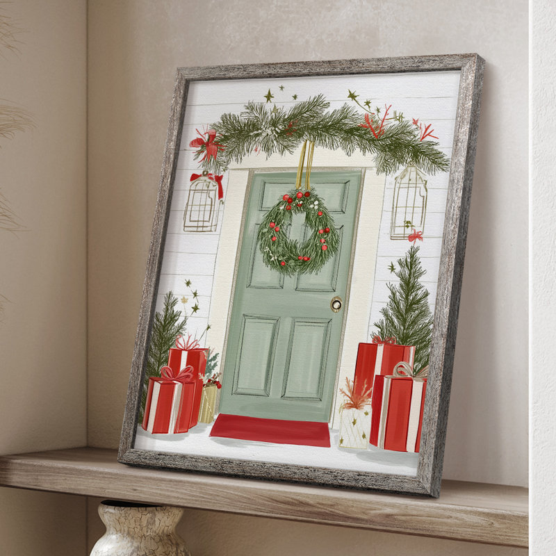 «Christmas Holiday Art CCLXII», reproduction d'art encadrée - bois massif, H 11 po x l 9 po