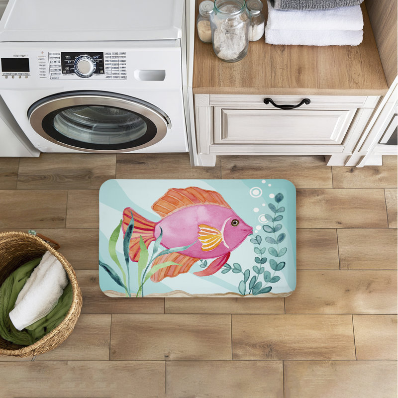 Tapis de sol anti-fatigue Fun Water Fish, Poisson amusant et lumineux sous l'eau