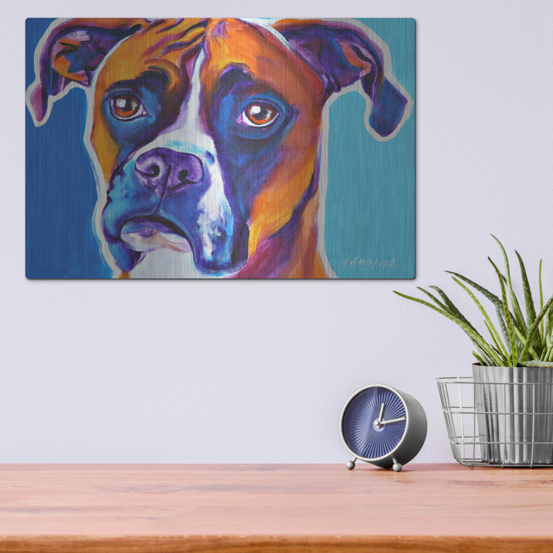 " Boxer - Rex " by Dawg Painter, 12" H x 16" W