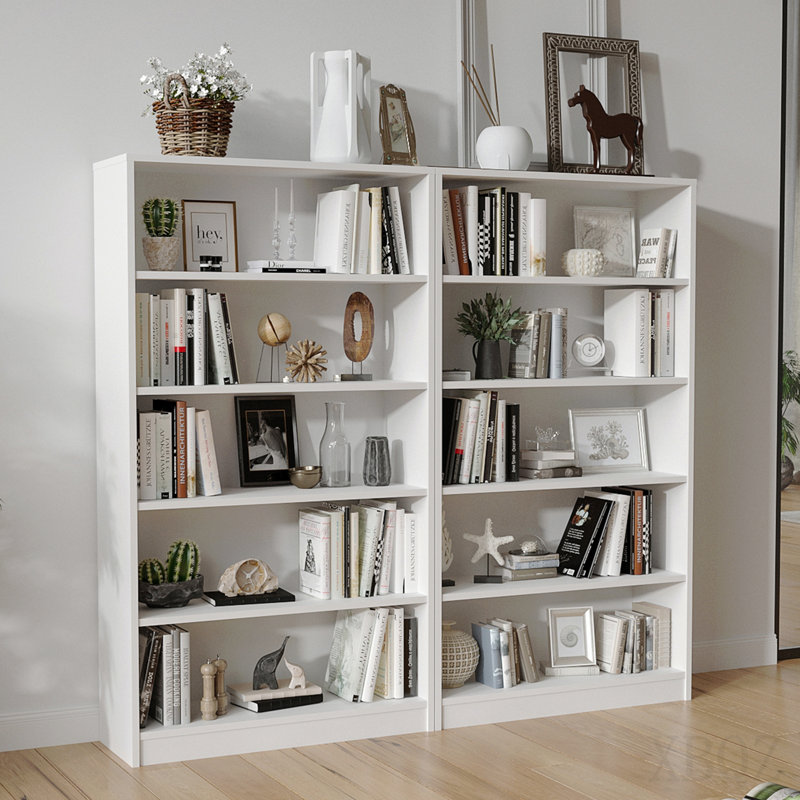 Bibliothèque blanche à 5 tablettes pour 5 pièces