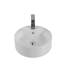 Lavabo de comptoir rond en céramique blanche - Lavabo extérieur à teinture pour salles de bain modernes