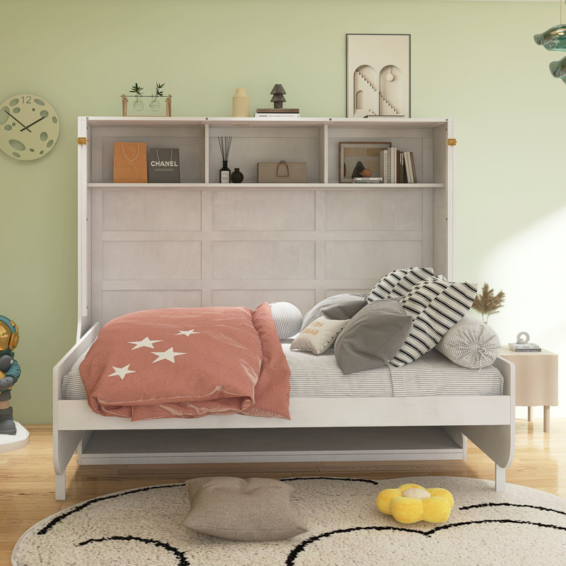 Lit escamotable double avec bureau