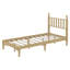 Lit plateforme simple en bois avec tête de lit en forme de gourde, lit plateforme de style rétro-458054124