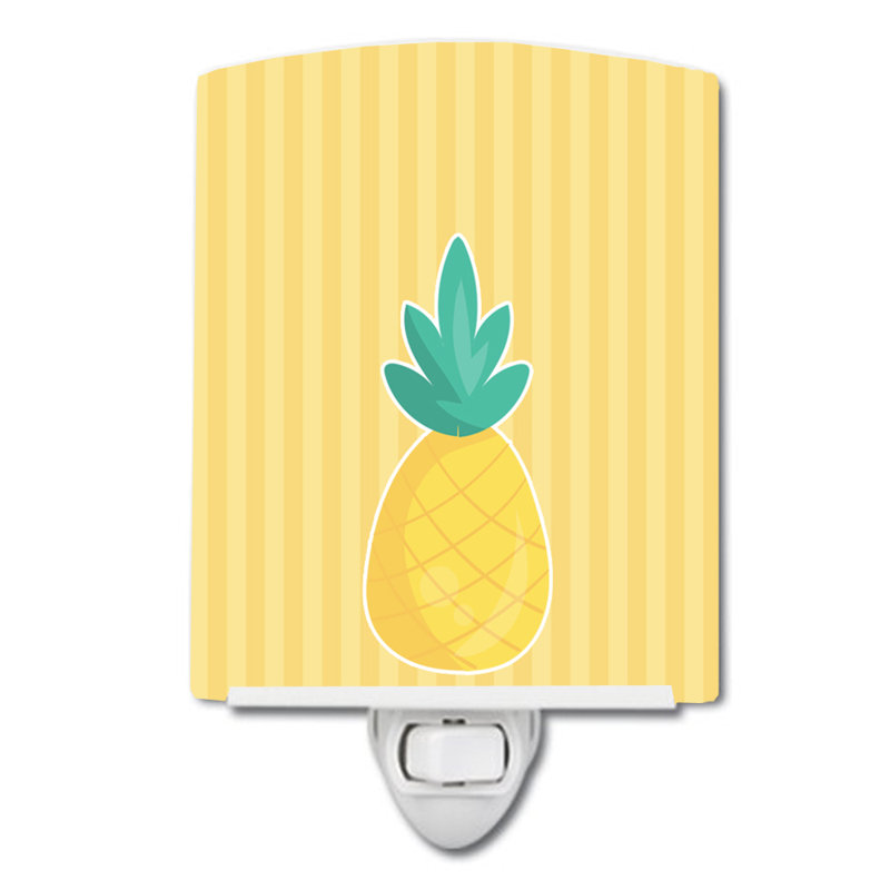 Éclairage de nuit en céramique ananas, Jaune