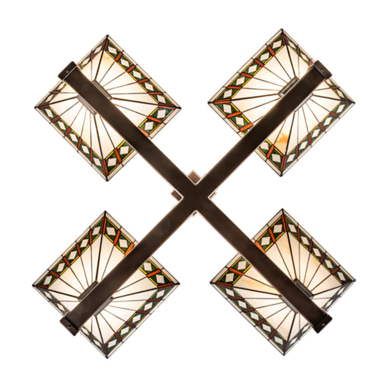 Diamond Band Mission 4 - Light Semi Flush Mount