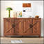 Armoire avec 4 portes et 4 tablettes ouvertes, armoire de rangement autoportante pour plancher, hall d'entrée, salon, chambre à coucher, bureau