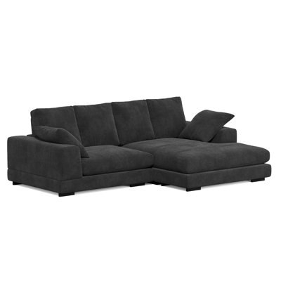 Better Home Products Daisy Convertible Sectional Sofa Couch, L Shaped Sofa With Chaise, Upholstered With Corduroy -  Hokku Designs, 81C703A667DA41CDBEBB9F8A143E9103