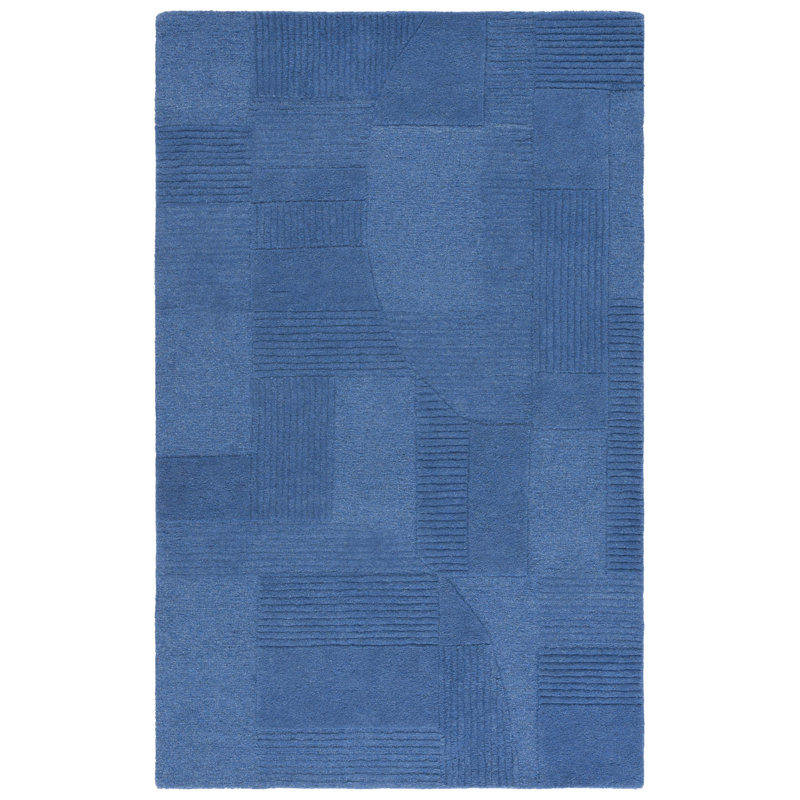 Tapis à motif géométrique touffeté à la main Ivanenko , Rectangle de 5 pi x 8 pi