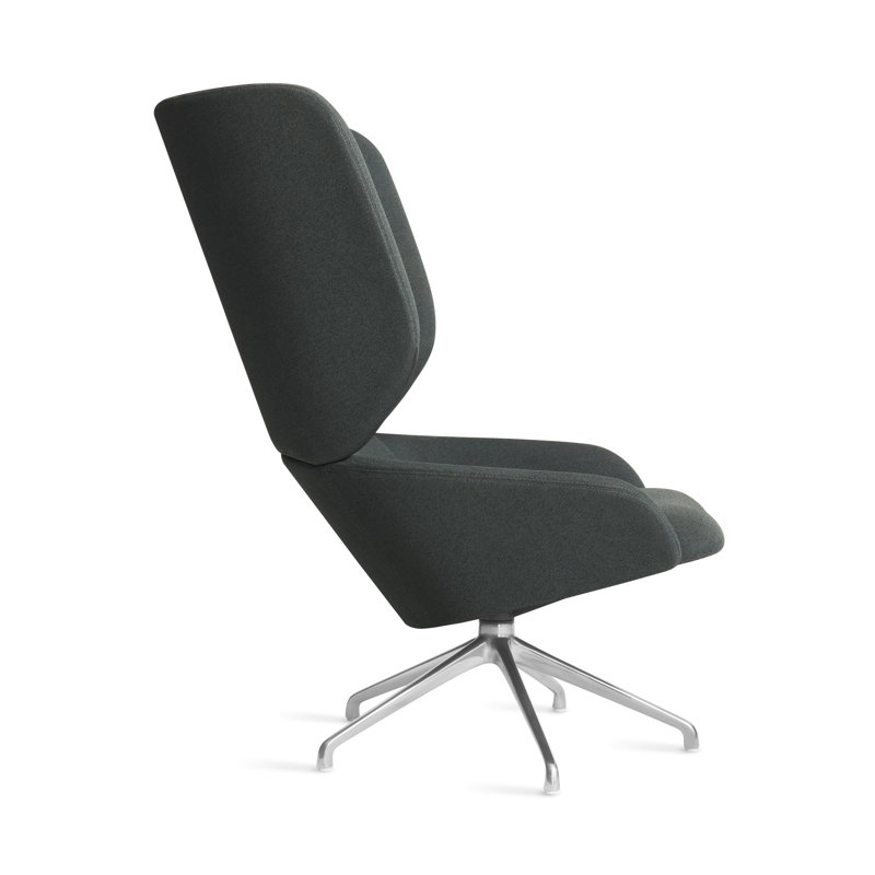Heads Up Swivel Lounge Chair, Maharam Messenger in Everglade