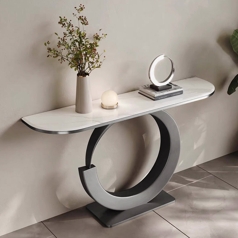 Modern light luxury simple console table, Gray, 31.5" H x 59" W x 11.8" D