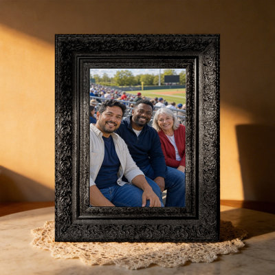 Black 1PC 5" x 7" Heritage Style Picture Frame with Plexiglass Front