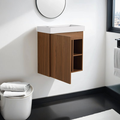 Annatone  20.03'' Single Bathroom Vanity with Resin Top