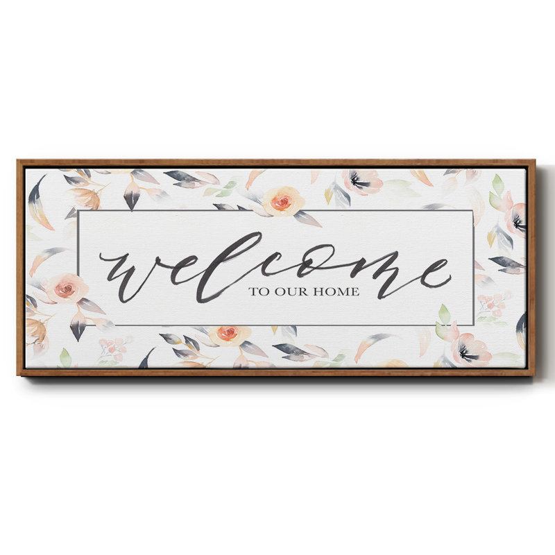 Welcome to Our Home - Toile encadrée, H 12 po x l 30 po
