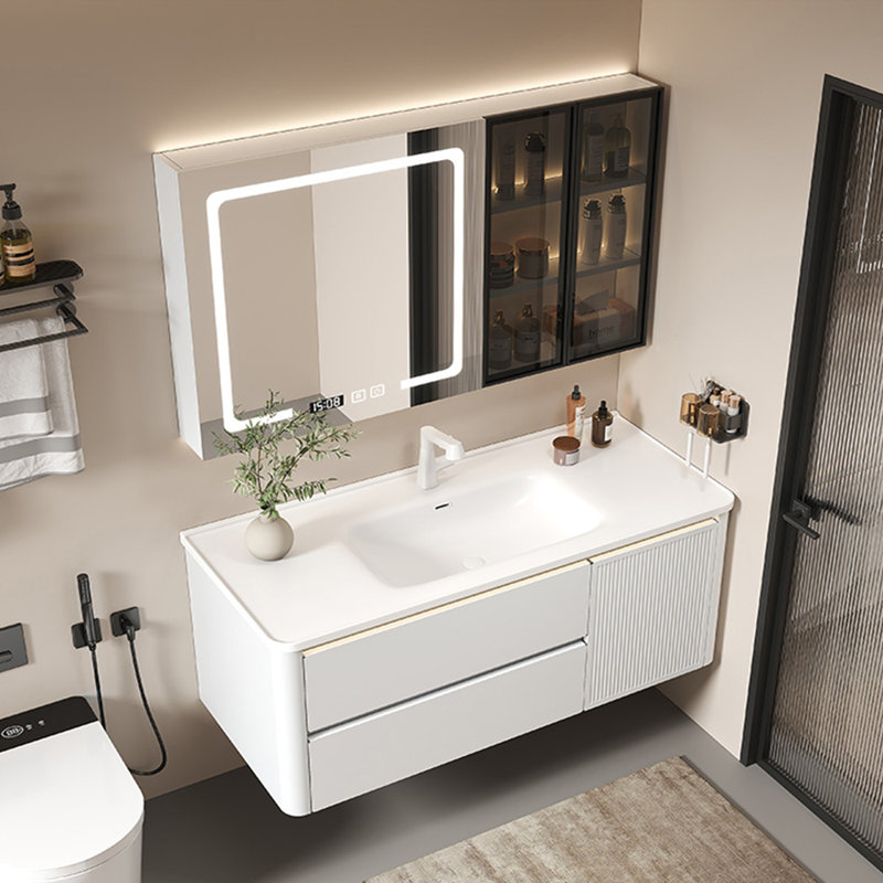 Cream style light luxury bathroom cabinet