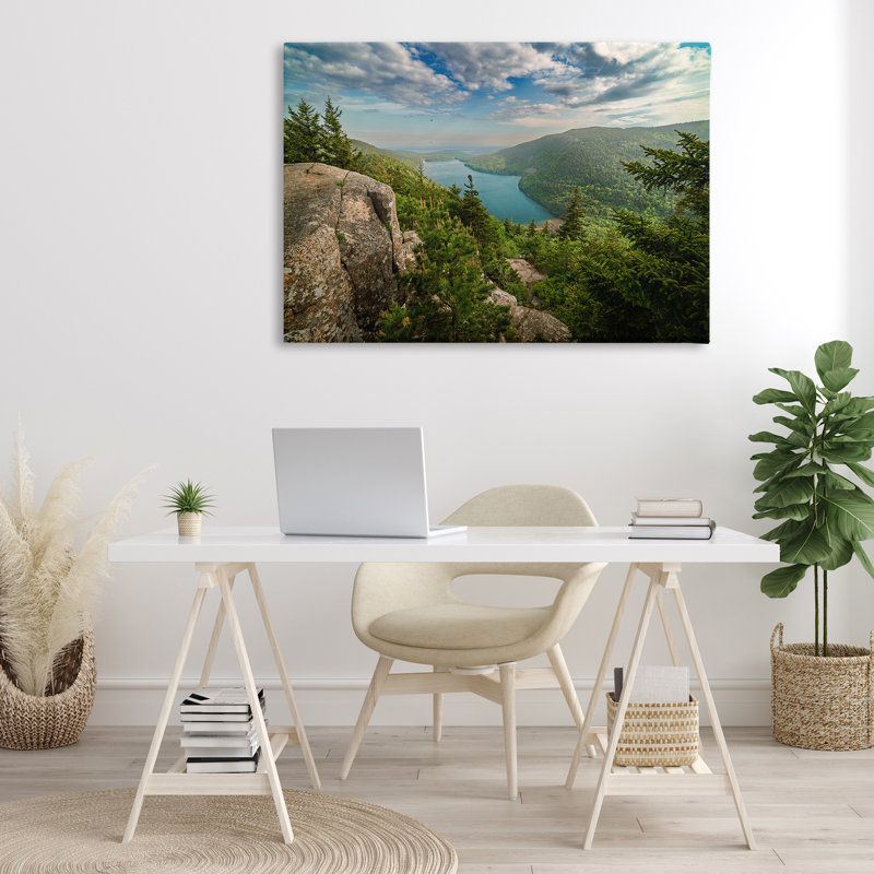 «Lake View Over Mountains» par Rick Berk, H 30 po x l 45 po