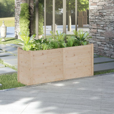 Boîte à fleurs en bois pour l'extérieur