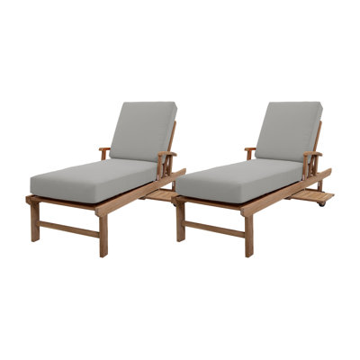 Huntington Outdoor Teak Chaise Lounge
