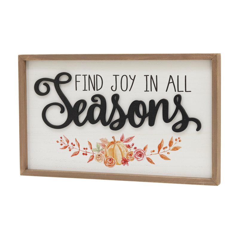 «Find Joy In All Seasons», affiche murale