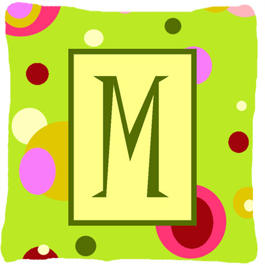 Lettre monogramme initiale intérieure/extérieure Throw Pillow, M