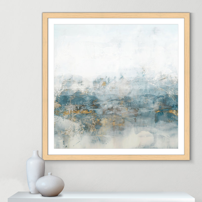 Misty Blue - Square Version Print by Casa Fine Arts, Natural, 42.5" H x 42.5" W