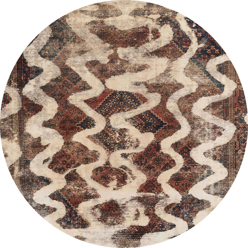 Tapis abstrait moderne 1668, Rond 6 pi