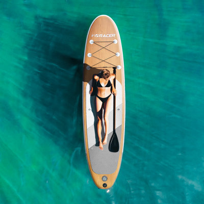 Planche de pagaie gonflable debout de 11 pi / 10 pi 6 po avec accessoires SUP et sac à dos de qualité supérieure inQracer